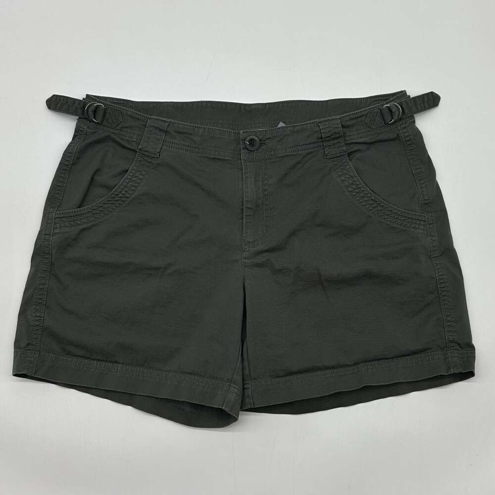 Athleta Women's Size 12 Green Organic Cotton Stretch Outdoor Hiking Chino Shorts